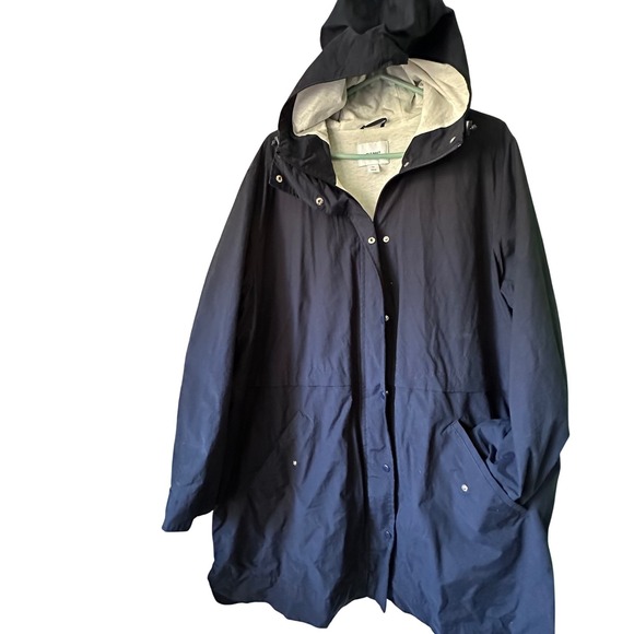 Old Navy Women's XXL Navy Blue Hooded Raincoat Lightweight Jacket - Picture 1 of 5